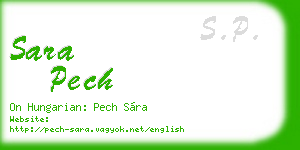 sara pech business card